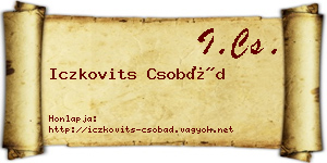 Iczkovits Csobád névjegykártya